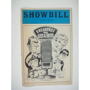 Showbill Lambs Theatre 1961 Breakfast With Les and Bess Broadway Play NYC